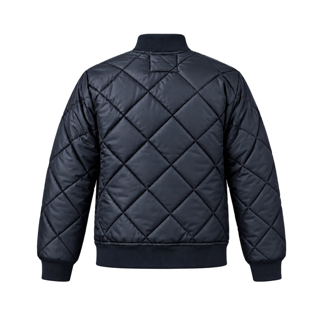 1221-J The Bravest Diamond Quilt Jacket, Navy, back
