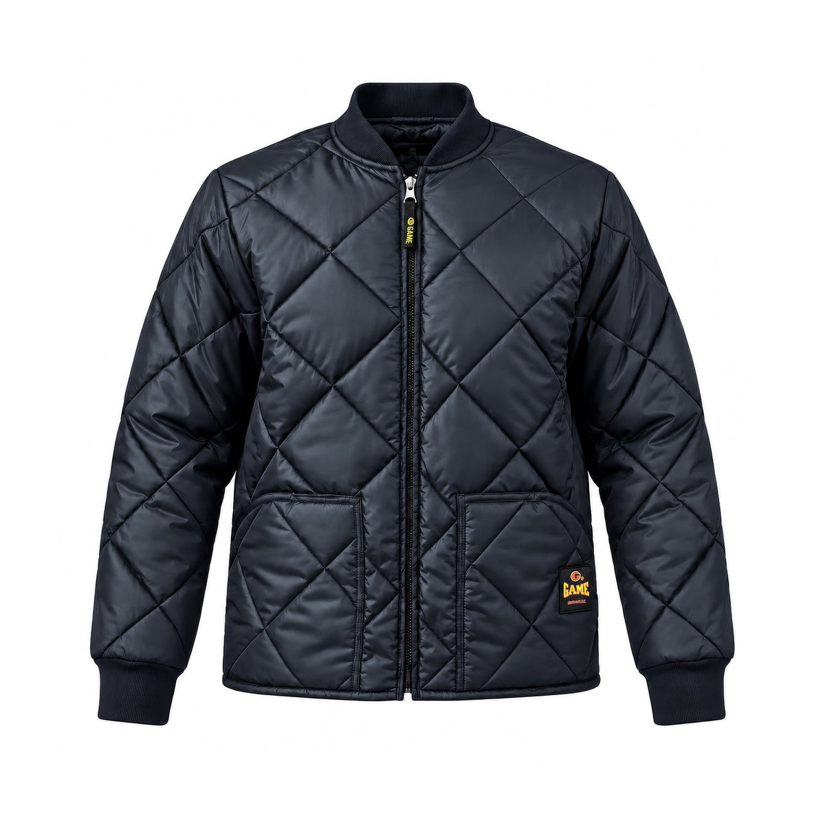 1221-J The Bravest Diamond Quilt Jacket, Navy, front