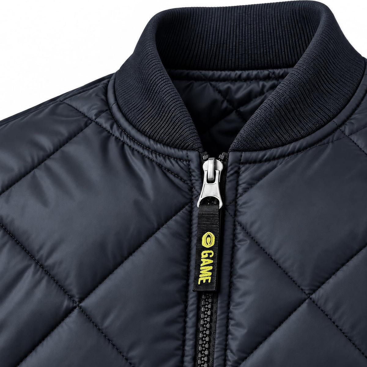 1221-J The Bravest Diamond Quilt Jacket, collar and zipper