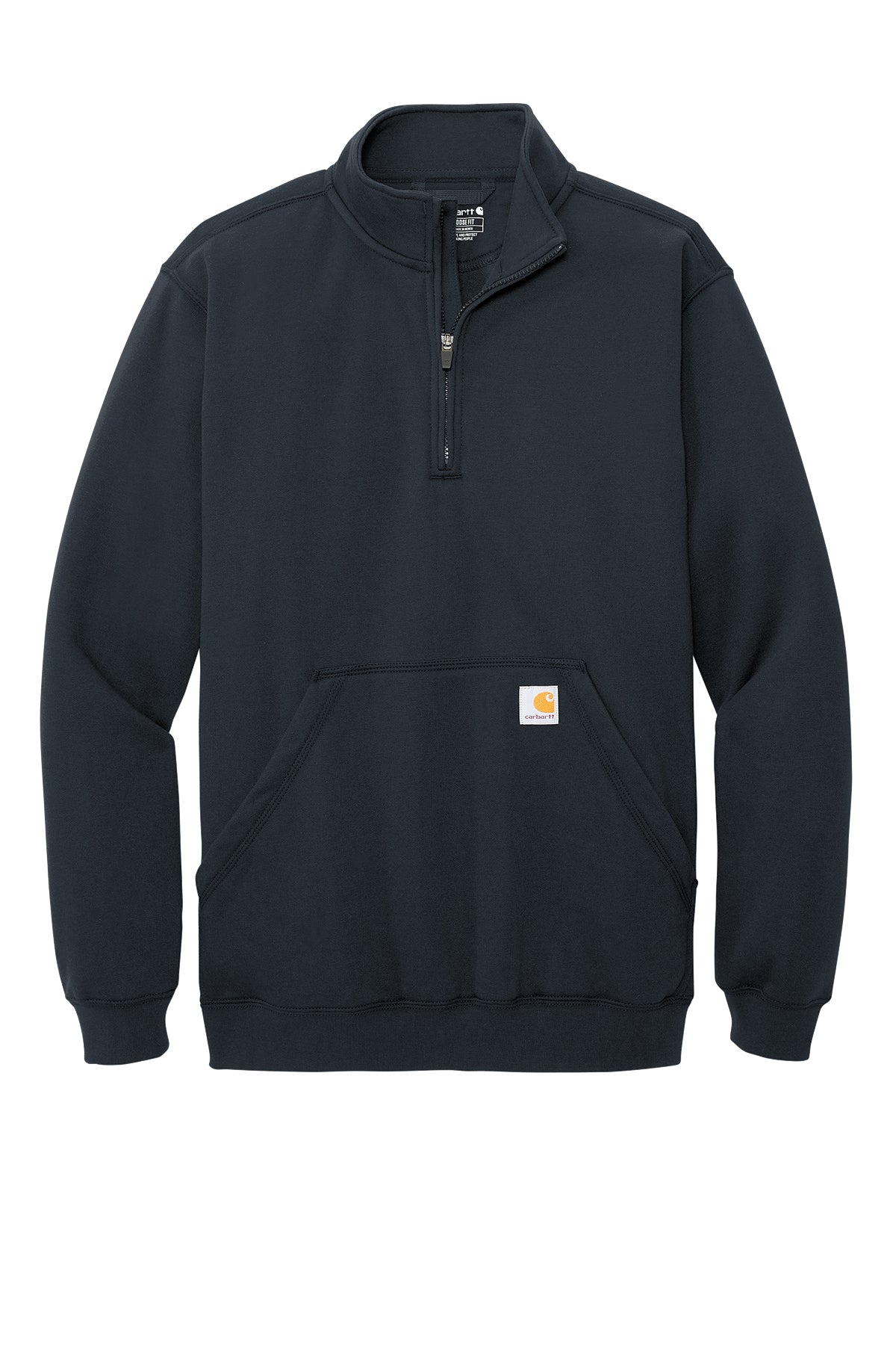 Carhartt Midweight 1/4-Zip Mock Neck Sweatshirt - Navy