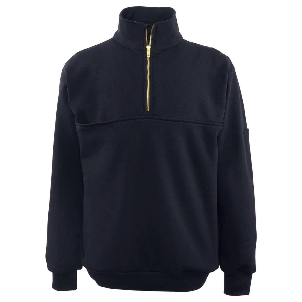 8025T quarter-zip turtleneck job shirt, navy