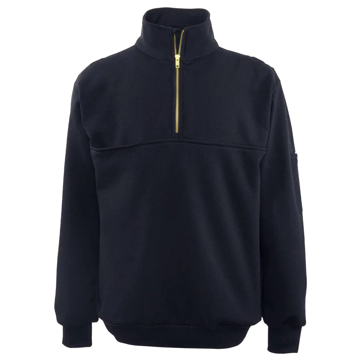 8025T quarter-zip turtleneck job shirt, navy