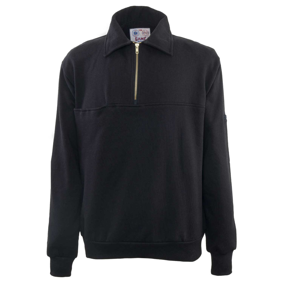 811 The Self Material Collar Job Shirt, Navy, front