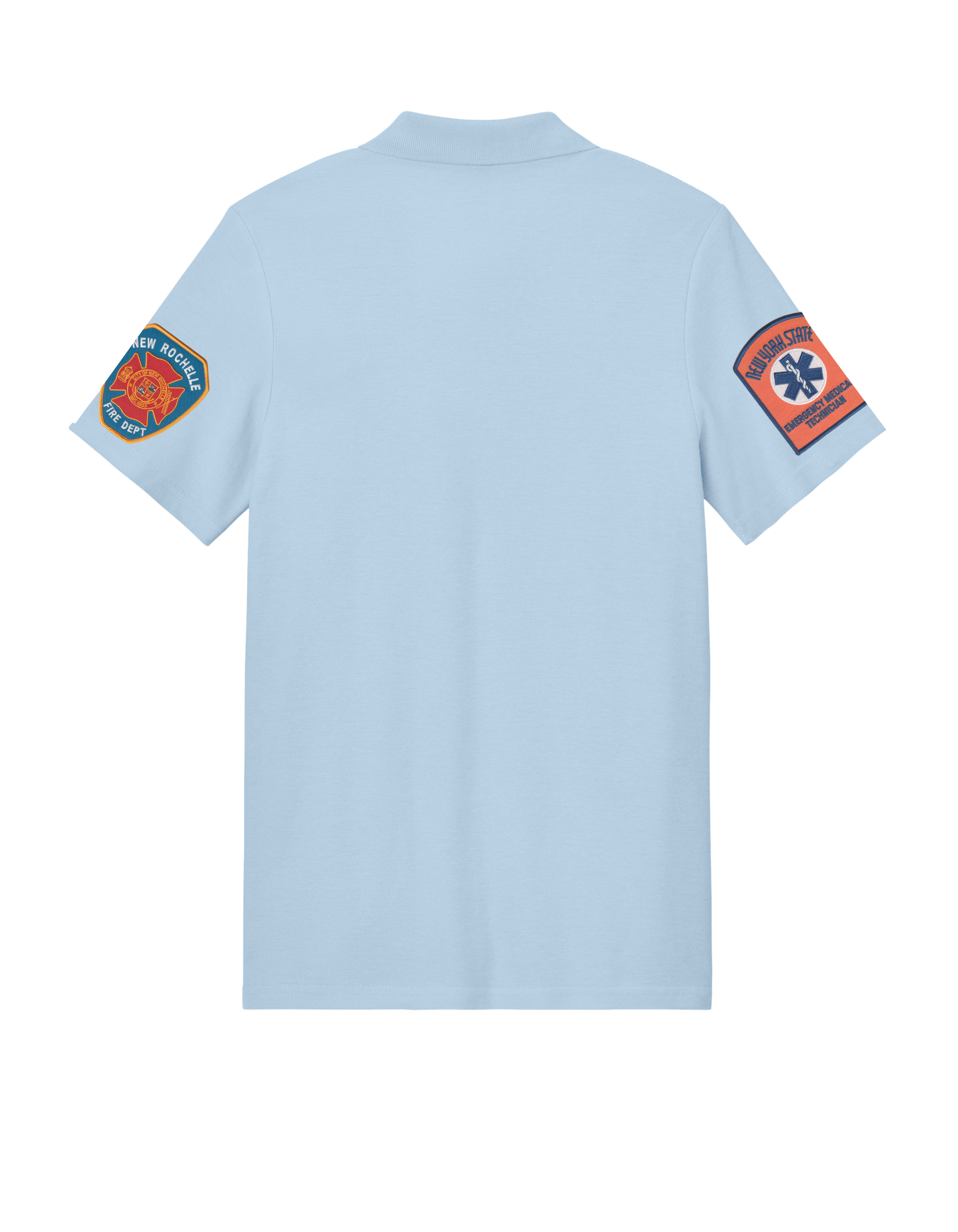 Fire Captain Polo — Gildan Softstyle Piqué, Light Blue (Custom Embroidered)