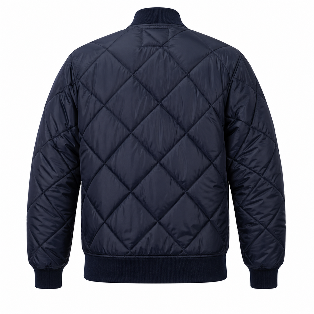 The Bravest Diamond Quilt Jacket - Navy