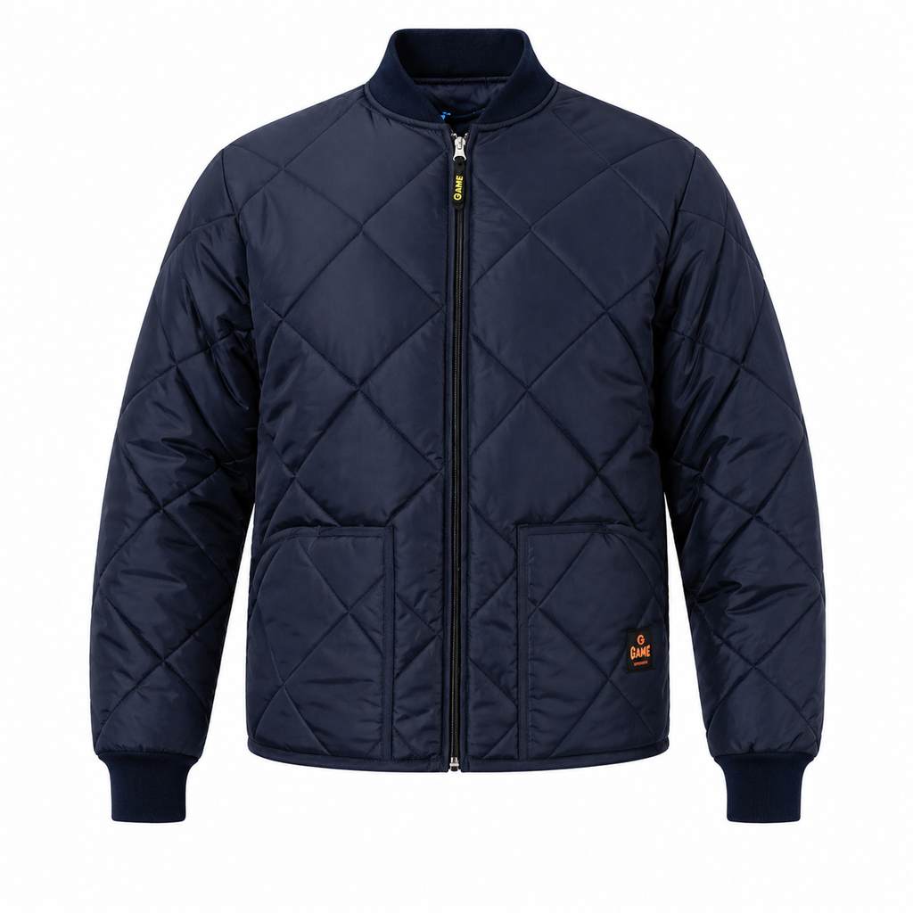 The Bravest Diamond Quilt Jacket - Navy